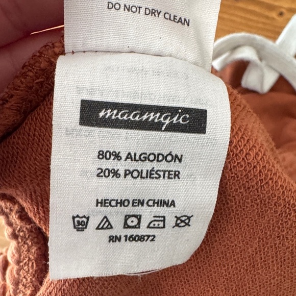 Men's Athletic Shorts in Rust with White Drawstring - Picture 11 of 11